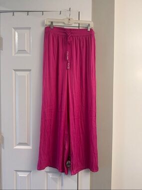 cupcakes & cashmere Hot Pink Smocked Waist Pants